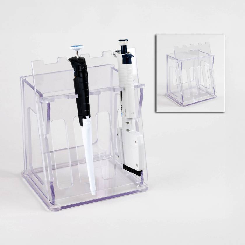 Poltex PIPHANG4 Single-Channel/Multi-Channel Pipette Rack, One-Tier, 4 Position (Pipettes are Not Included)
