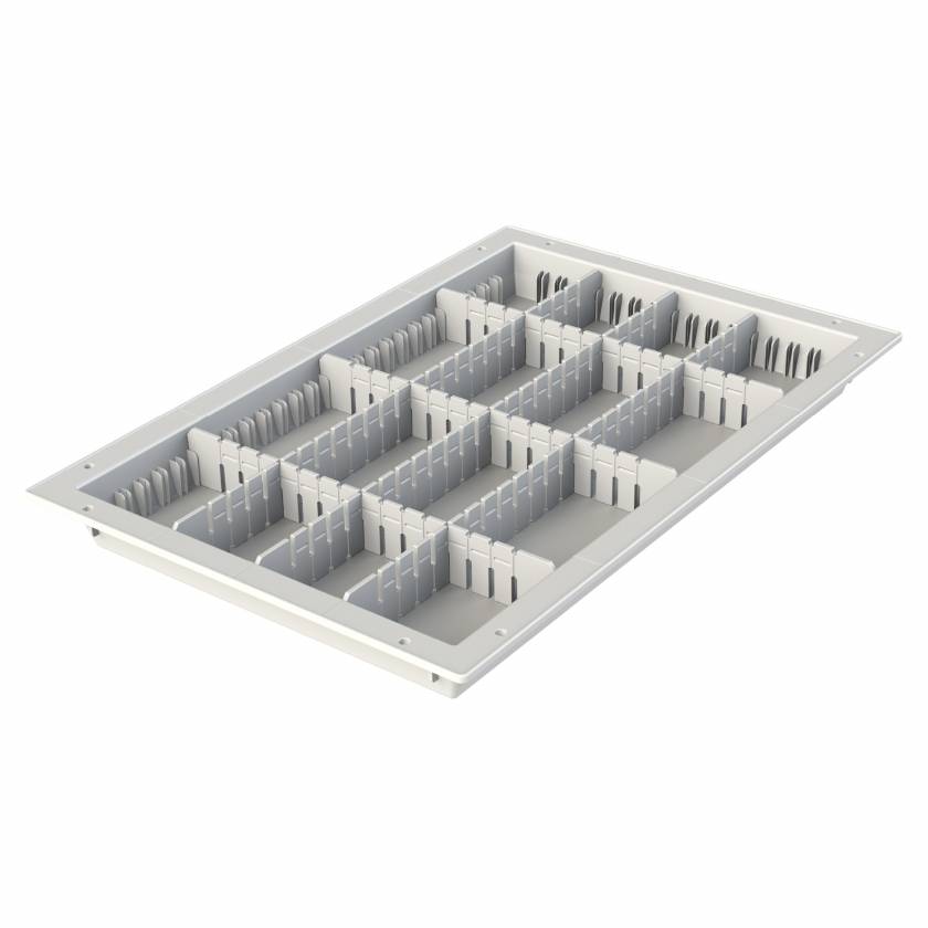 Pegasus PLY-TRYDIVSET-3 Tray and Divider Set for PolyCart Series - 3" Height