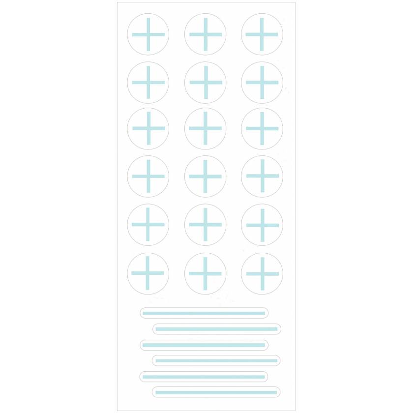 PortalMark Radiation Treatment Isocenter/Field Line Sheet Labels for Dark Skin Surfaces