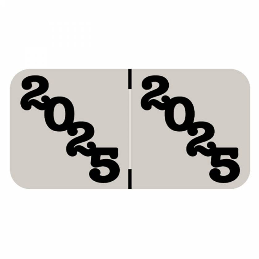 Arden Labe POYM-25-T4 POS Compatible POYM Series 2025 Year Labels - Size 3/4" H x 1 1/2" W