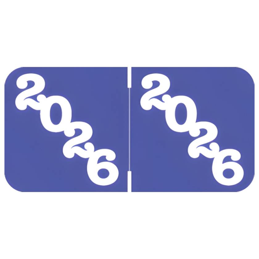 Arden Labe POYM-26-T4 POS Compatible POYM Series 2026 Year Labels - Size 3/4" H x 1 1/2" W