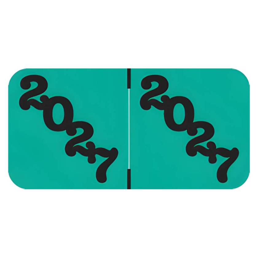 Arden Labe POYM-27-T4 POS Compatible POYM Series 2027 Year Labels - Size 3/4" H x 1 1/2" W