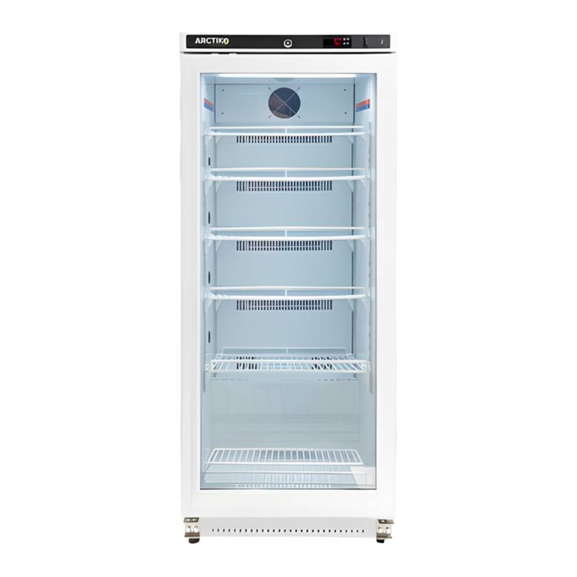 Thermco PRE-285-US Arctiko Flexaline Series Medium Upright Biomedical Refrigerator with Glass Door, 9.4 Cubic Feet - Front View