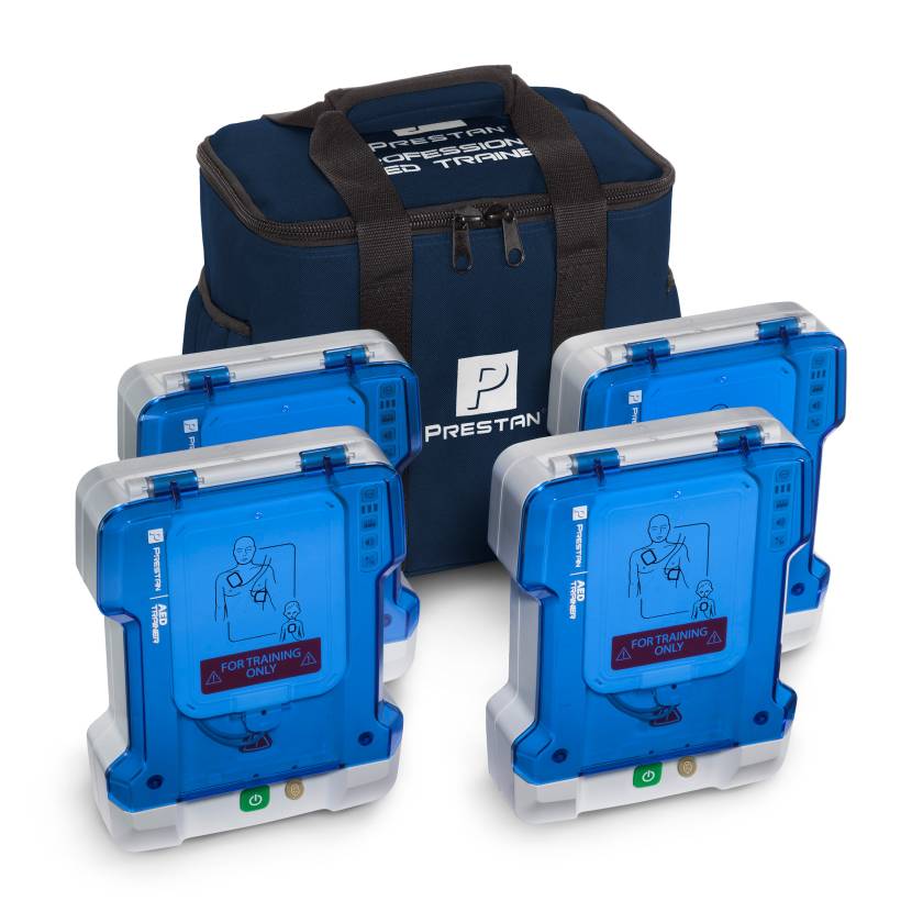 Prestan Professional AED Trainer PLUS, 4-Pack Set with Shared Remote