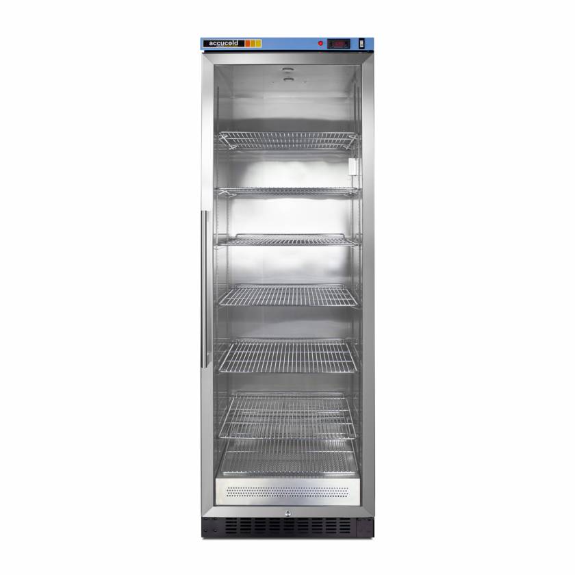 Accucold PTHC155G Blanket Warmer with Black Exterior, 6 Chrome Shelves, Right Handle Door - 12.17 Cubic Feet