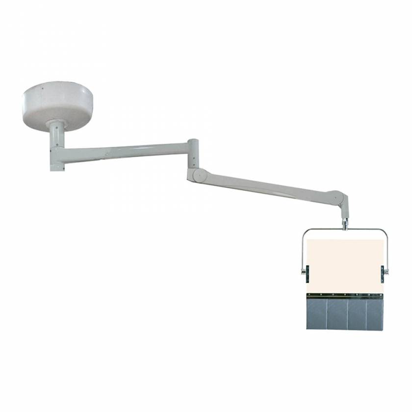 Phillips Safety PTO-007 Ceiling Mounted Overhead Lead Acrylic Barrier with Lead Curtain