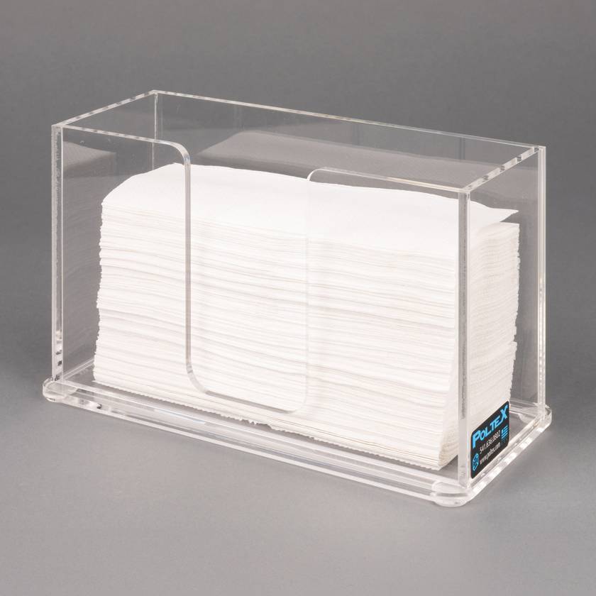 Poltex PTOWLAC-CT Open Top Paper Towel Dispenser, Acrylic (Paper Towels are Not Included)