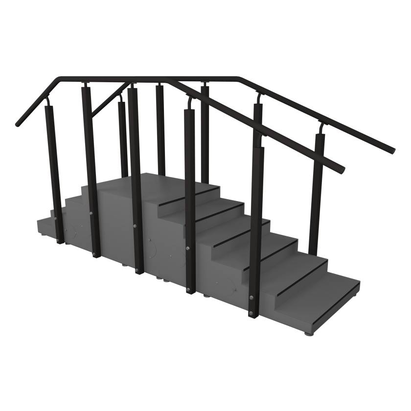 Pivotal Health Solutions PTST-003-AHR-A Large Pass Through Aluminum Rehabilitation Staircase