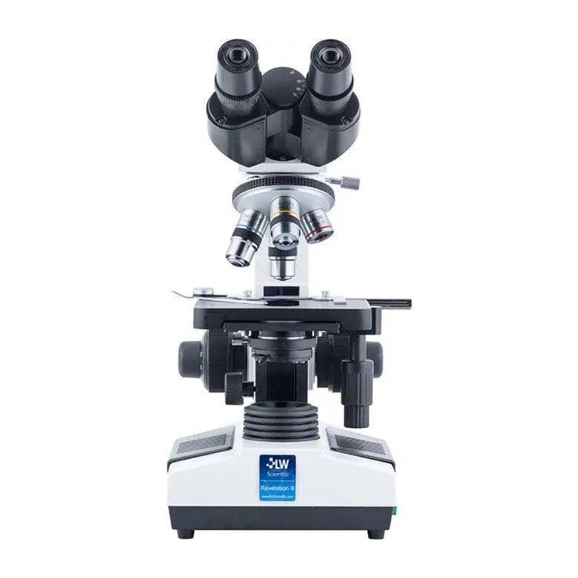 LW Scientific R3M-BN4A-DALP Revelation III DIN Microscope, Portable USB-Powered, Binocular - Front View