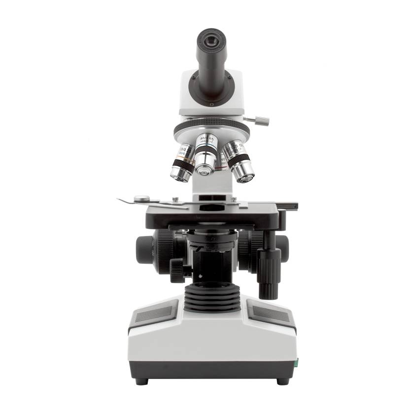 LW Scientific R3M-MN4A-DAL3 Revelation III DIN Microscope, Monocular with Achromatic Objectives - Front View