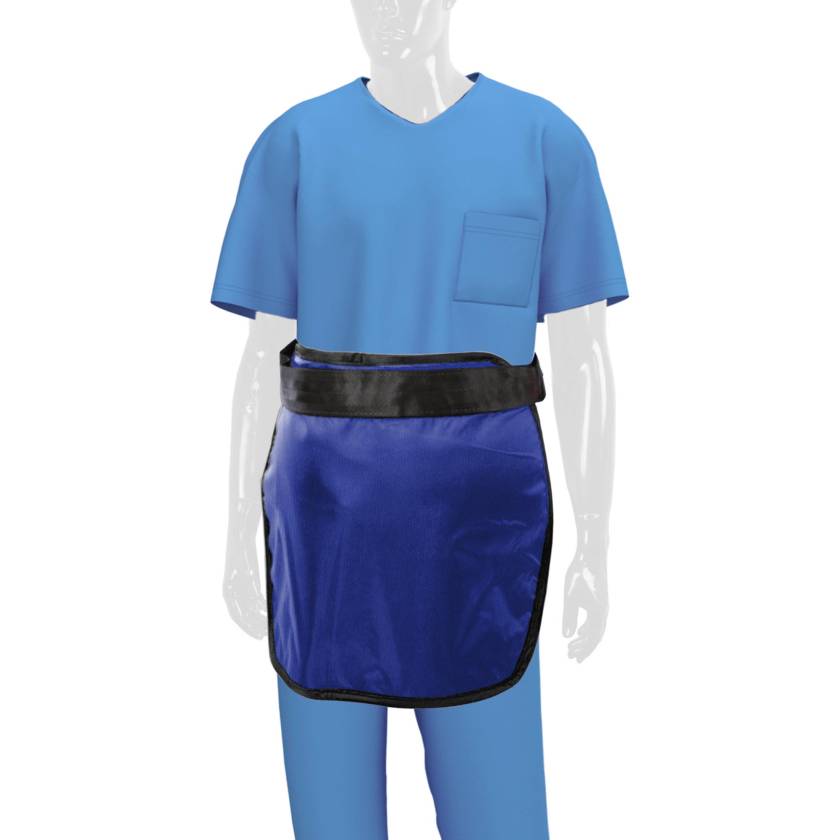 Phillips Safety RA-MP Maternity Panel Half Apron - Nylon Fabric Royal Blue with Black Trim