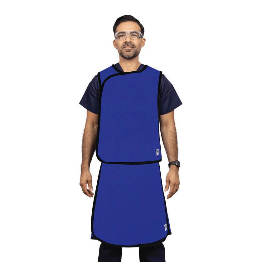 Phillips Safety RA-VSA Vest and Skirt Full Overlap Apron - Royal Blue Nylon Fabric with Black Trim