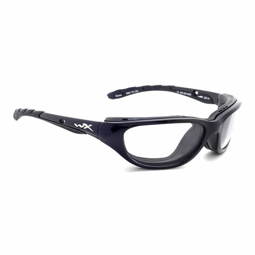 Airrage Wiley-X Nylon Wrap Around Radiation Glasses - Gloss Black 696F