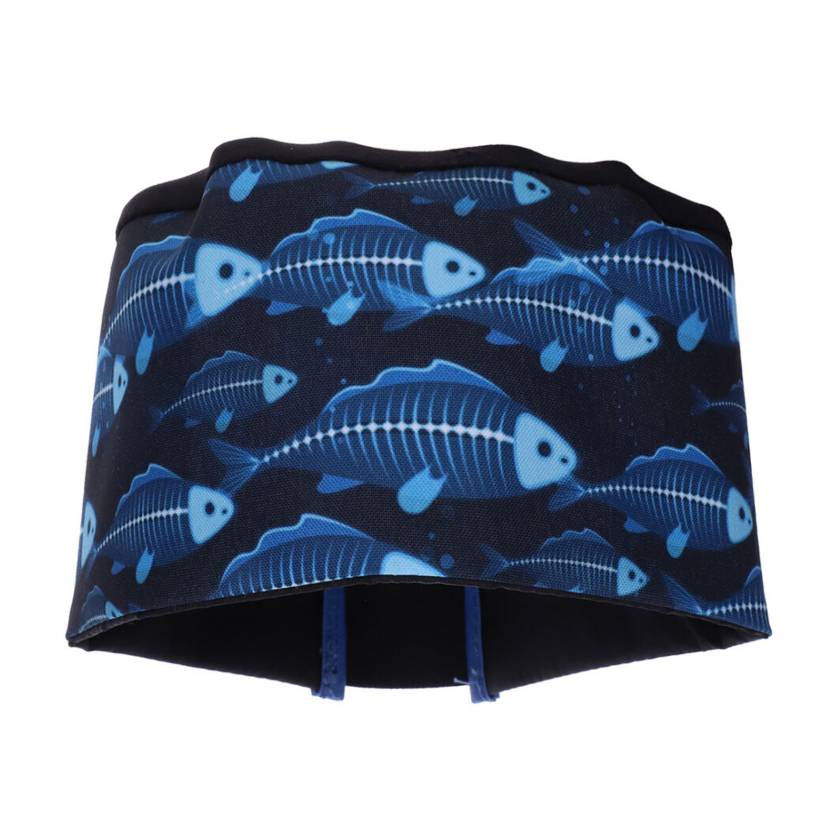 Phillips Safety Radiation Protection Hat with Hook and Loop Closure, Nylon Fish Bones - Bottom Front View