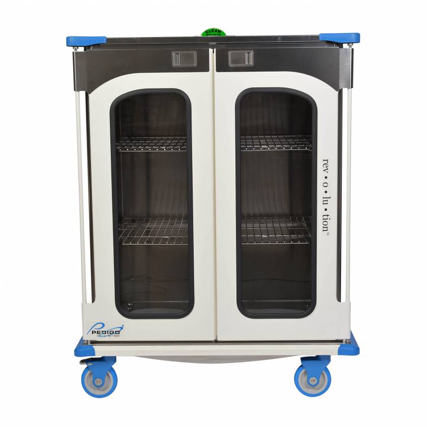 Pedigo RCC-245-B Revolution Closed Surgical Case Cart with Double Door - 46.25" W x 27.5" D x 59" H (Shelves are not included)