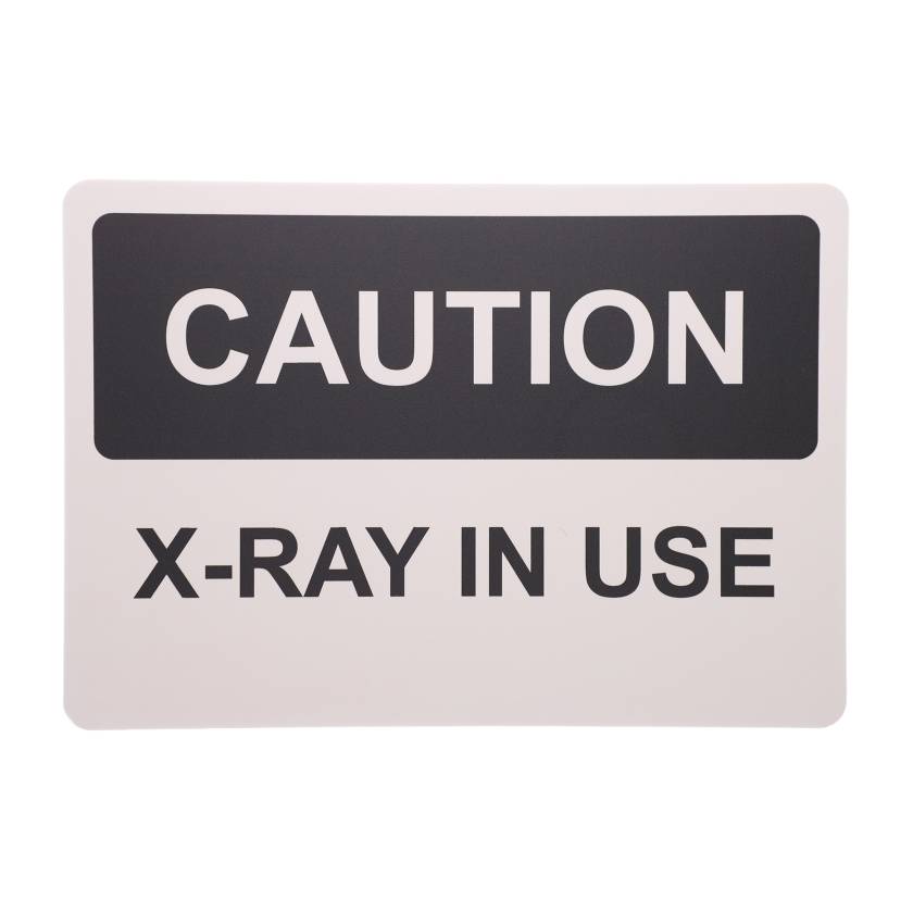 Phillips Safety RD-WS-P-014-BK Caution X-Ray In Use Silk Screened Sign - White/Black