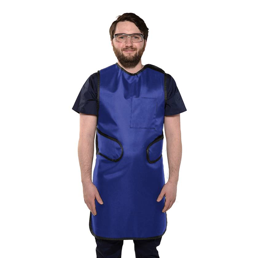 Phillips Safety RA-RJ1P Reverse Flex Jacket One-Piece Apron, Lead Free - Nylon Fabric, Royal Blue with Black Trim (Due to Variations in Lighting, Actual Colors May Differ)
