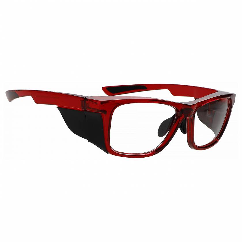 Model 15011 Plastic Frame Radiation Glasses - Crystal Red CR-50SS