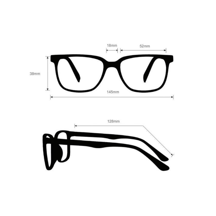 Spectacles Standard Dimensions Phillips Safety RG-20020 Radiation Glasses Model 20020
