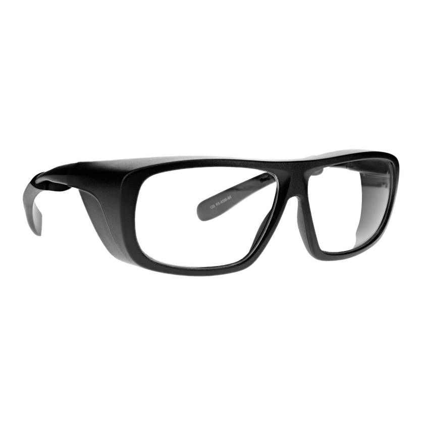Phillips Safety Plastic Frame Radiation Glasses Model 9388 - Black (Right Angle View)