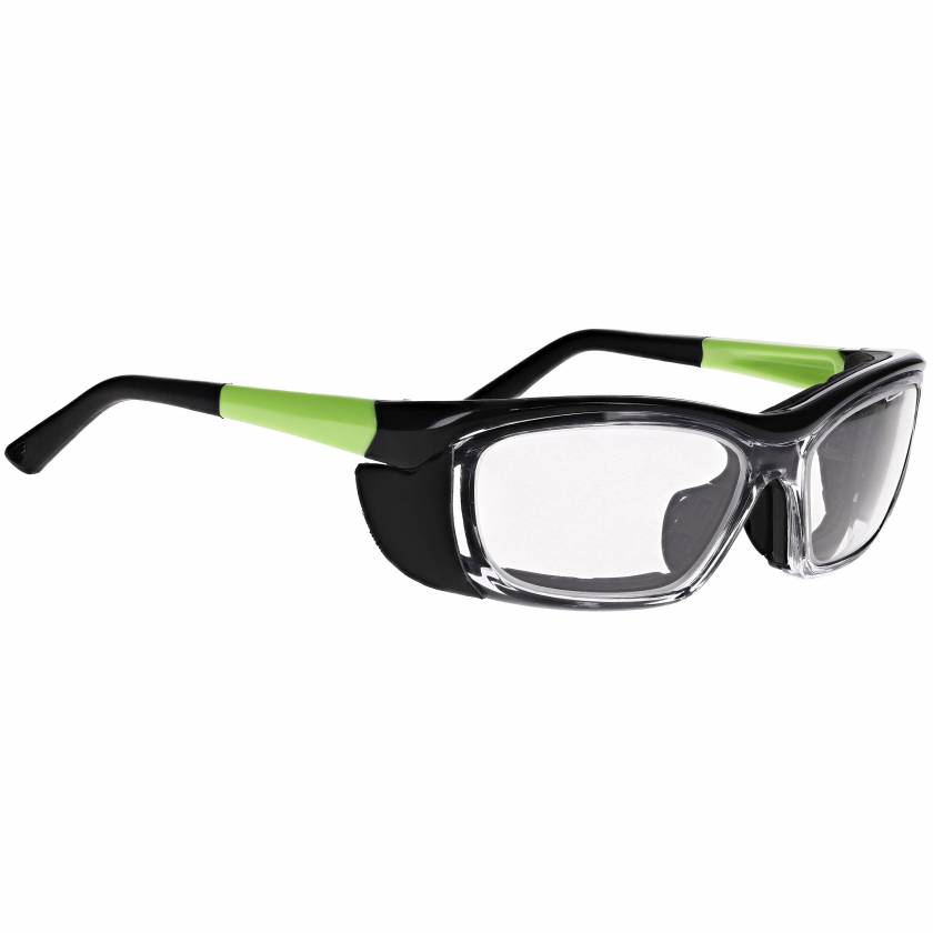 Plastic Frame Radiation Glasses Model EX601 - Matte Apple Green with Foam Gasket EX601BFS-AP-50SS