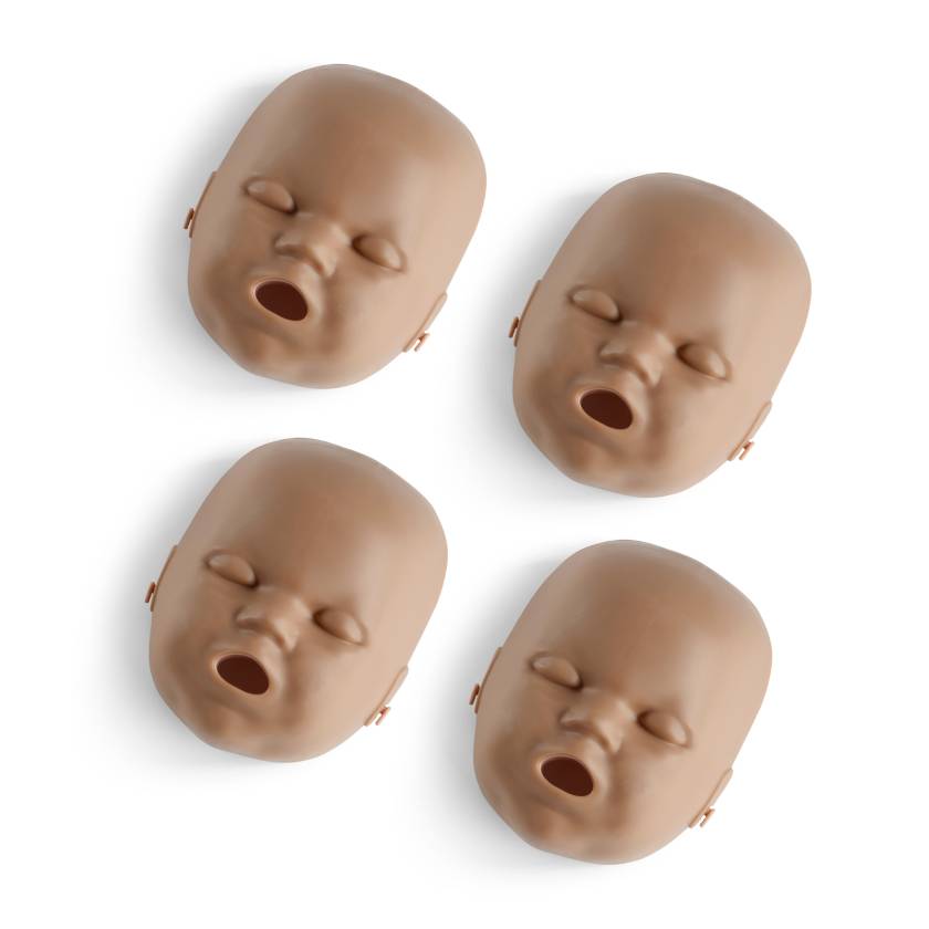 Prestan RPP-IFACE-4-DS Replacement Face Skin for Professional Infant Manikin with CPR Feedback, 4-Pack - Dark Skin Tone