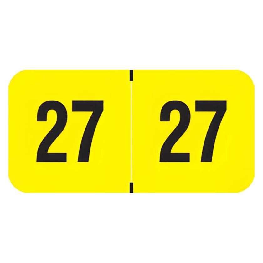 Arden Label RY3R-27 Reynolds & Reynolds Compatible RY3R Series 2027 Year Labels - Size 3/4" H x 1 1/2" W
