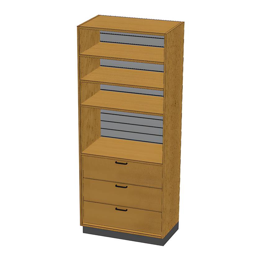 Pivotal Health Solutions SC-003 Stor-Edge™ Stationary Cabinet with Slatwall Hanger Board