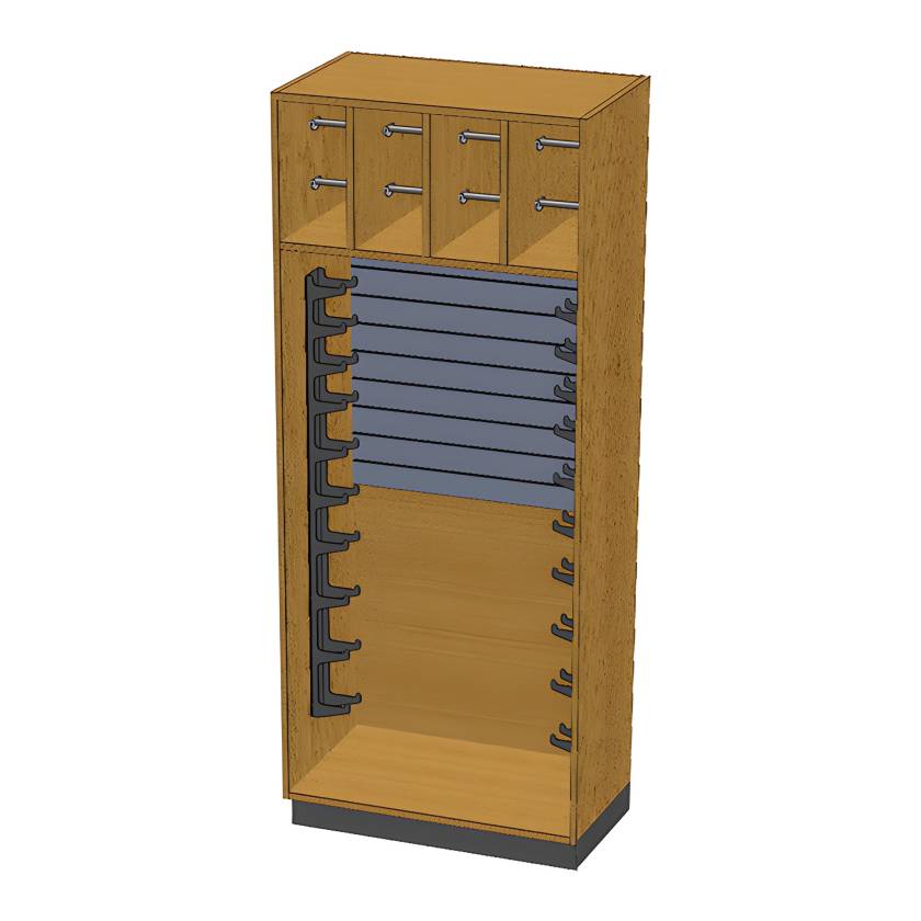 Pivotal Health Solutions SC-008 Stor-Edge™ Stationary Cabinet with Band Dispenser Bars