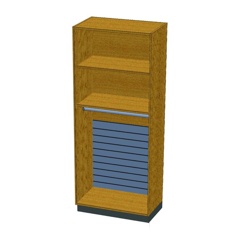 Pivotal Health Solutions SC-013 Stor-Edge™ Stationary Cabinet with Clothes Rod and Shelves