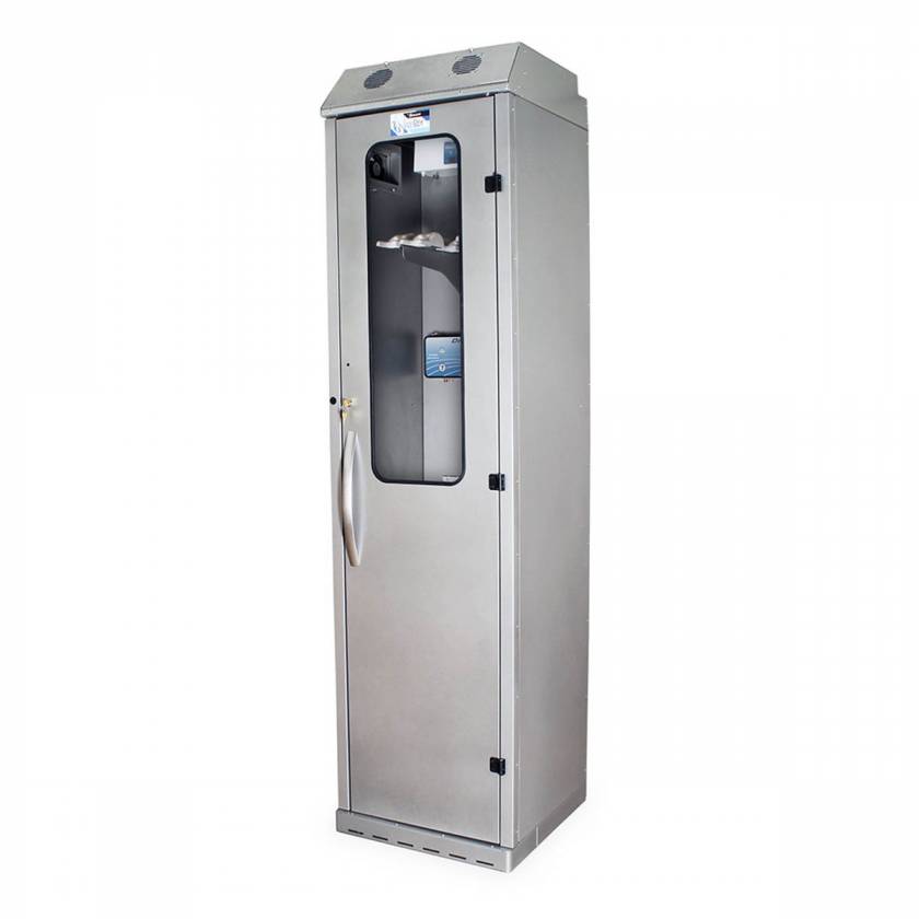 Harloff SC8024DRDP-DSS2305 Powder Coated Steel SureDry 6 Scope Drying Cabinet with Dri-Scope Aid - Key Locking Tempered Glass Door