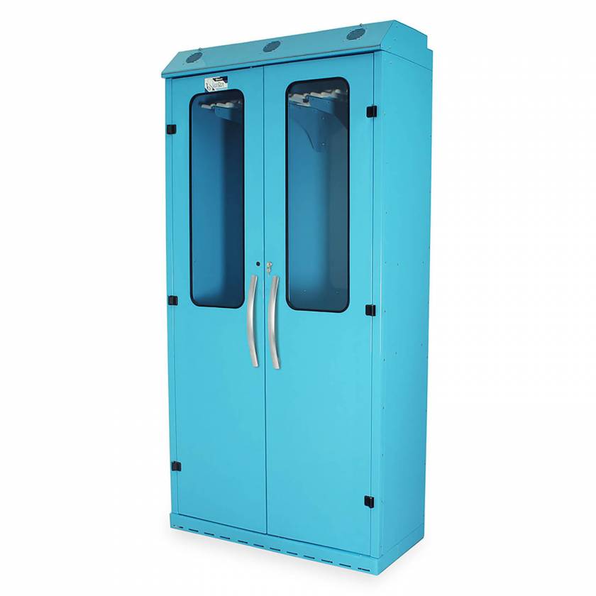 Harloff SC8044DRDP Powder Coated Steel SureDry High Volume 16 Scope Drying Cabinet - Key Locking Tempered Glass Doors