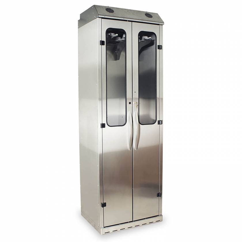 Harloff SCSS8030DRDP Stainless Steel SureDry 10 Scope Drying Cabinet - Key Locking Tempered Glass Doors