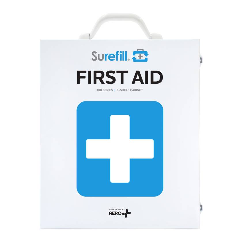 AERO Healthcare SF100BMT SureFill® 100 Series Class B Metal Cabinet with Meds, 3 Shelves