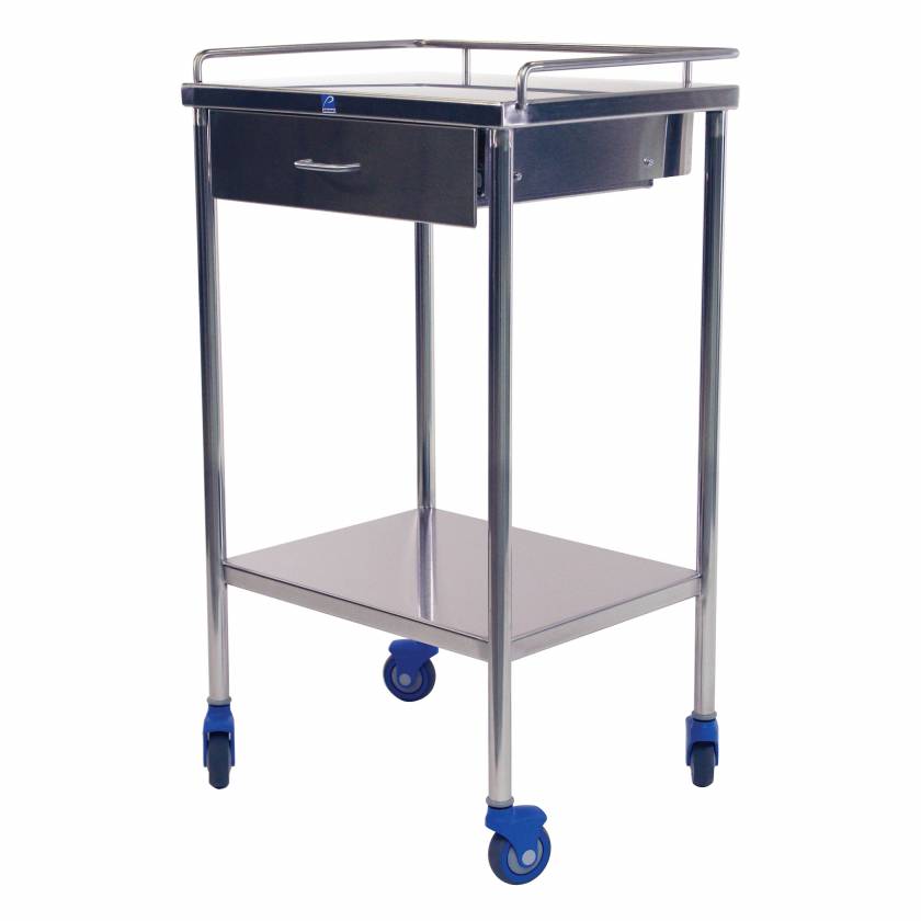 Pedigo SG-80-SS Utility Table With One Drawer, Shelf, and Rail