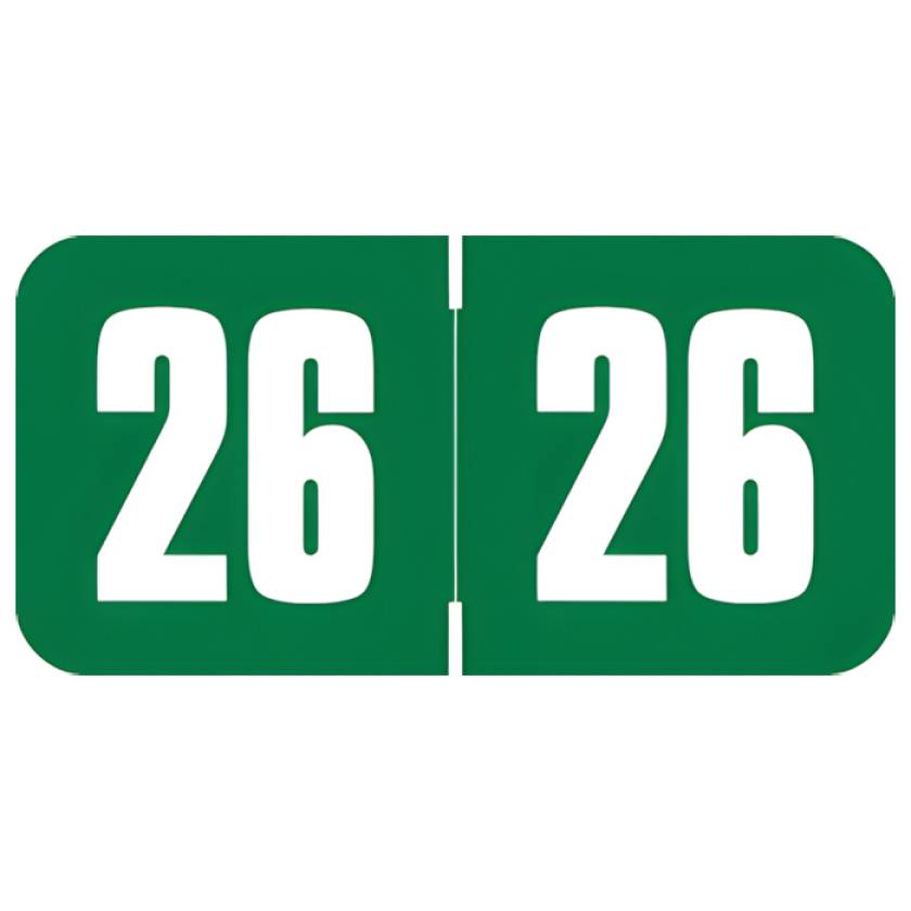Arden Label SG3Y-26 Safeguard Compatible SG3Y Series 2026 Year Labels for Ringbook - Size 3/4" H x 1 1/2" W