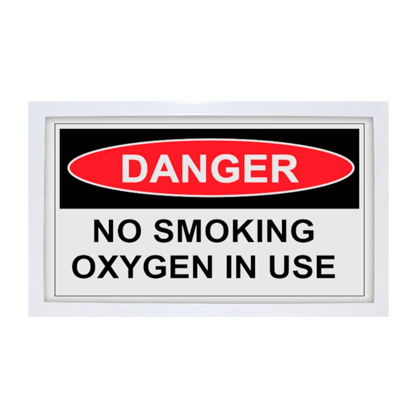 Phillips Safety Danger No Smoking Oxygen In Use LED Warning Sign