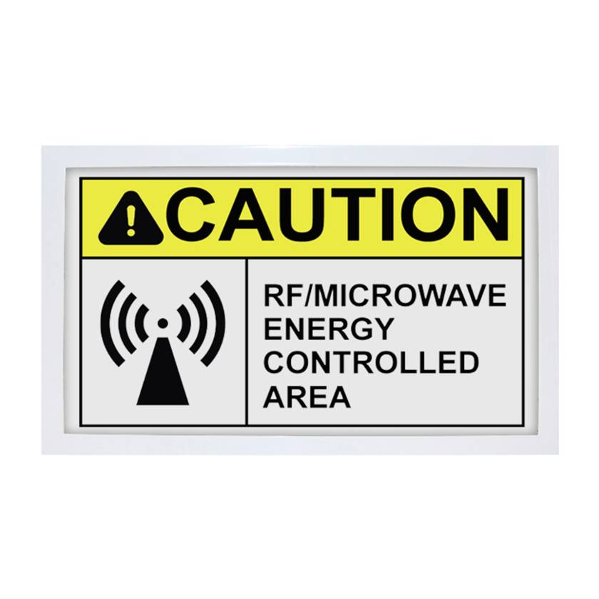Phillips Safety Caution Radio Frequency/Microwave Energy Controlled Area LED Warning Sign