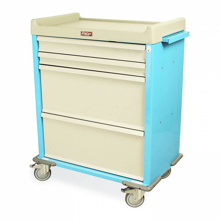 Harloff SL100DSPN Standard Line DISPILL® Compatible Medication Cart with Key Lock, Internal Narcotics Box