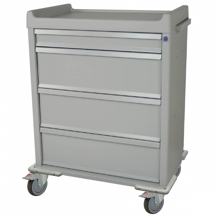 Harloff SL550PC Standard Line 550 Punch Card Medication Cart with Key Lock, Locking Narcotics Box