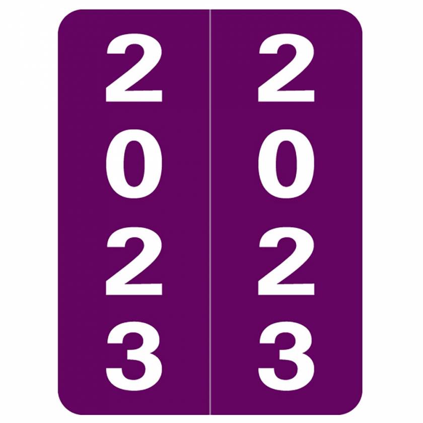 2023 Year Labels - Smead Compatible - Size 2" H x 1 1/2" W