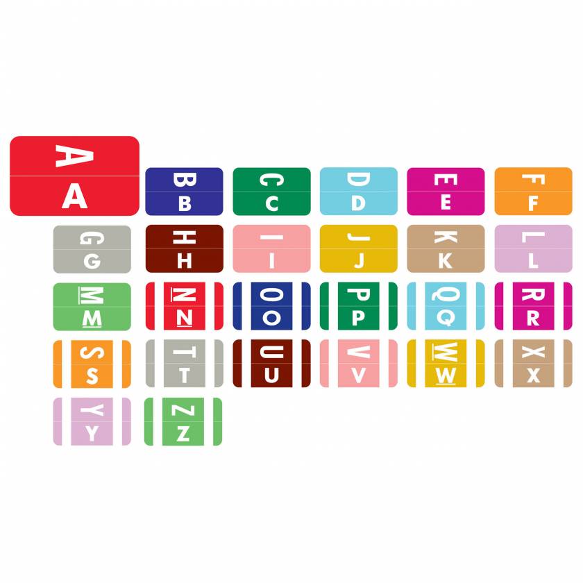 Smead Alpha-Z ACC Match SMAM Series Alpha Roll Labels - 1 5/8"H x 1"W