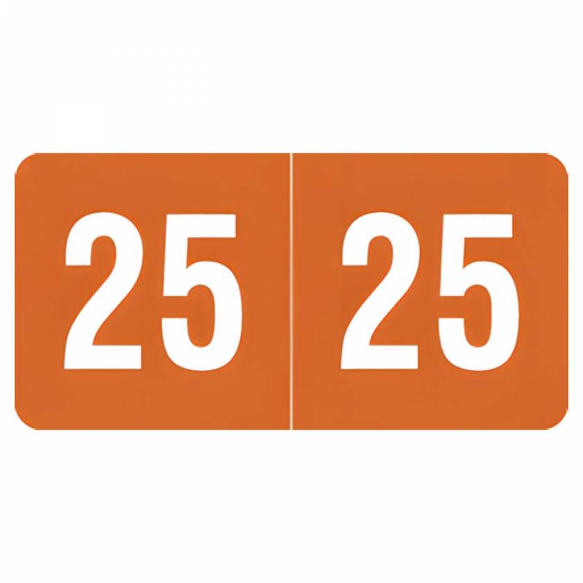 Arden Label SMYM-25-S4 Smead Compatible SMYM Series 2025 Year Labels - Size 1/2" H x 1" W