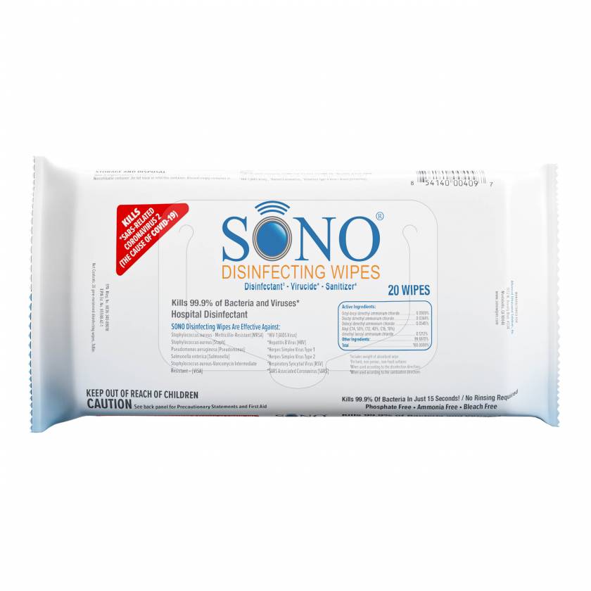 #4094 SONO Disinfecting Wipes - 20 Count Softpack