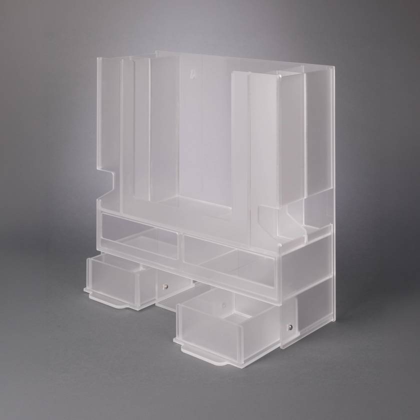 Poltex SPECDISPFRST-W Multi-Specimen Collector Dispenser, Frosted Acrylic