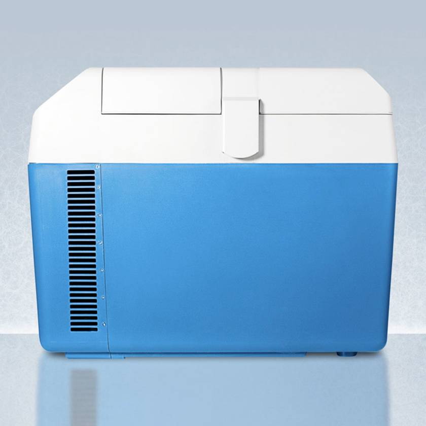 Accucold SPFZ25 Side-Handled Portable Freezer, Blue, 0.88 Cubic Feet - Front View