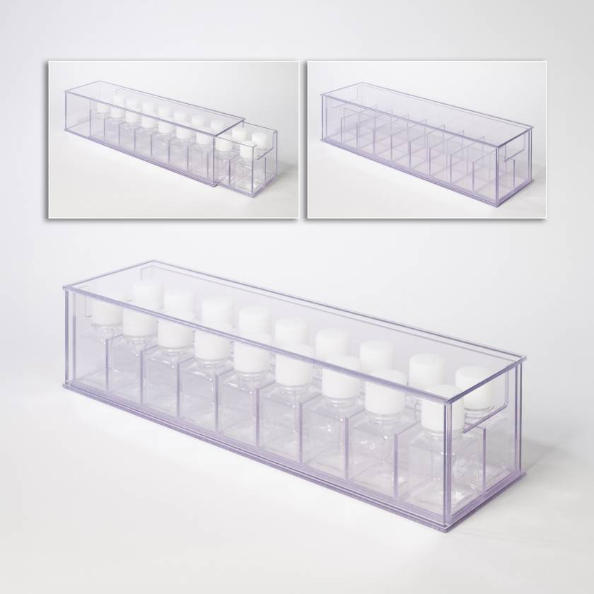 Poltex SQBTLSHF10215-125 Square Media Bottle Drawer, 125 mL (Bottles are Not Included)