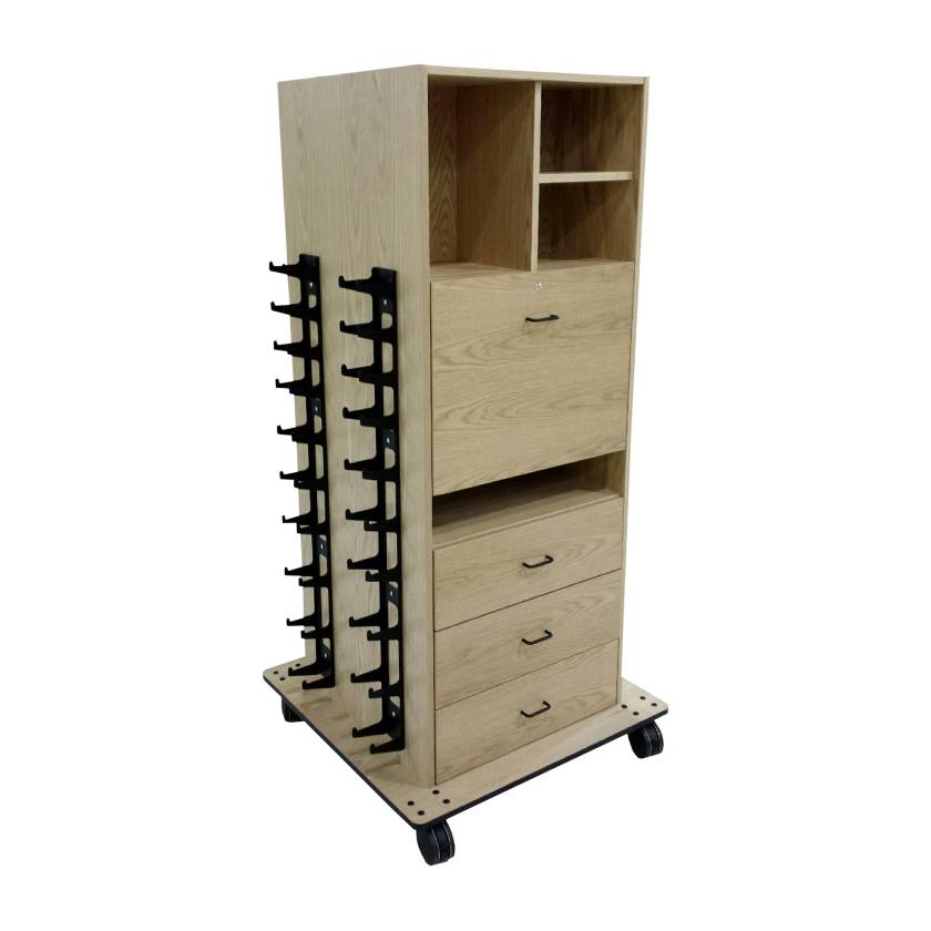Pivotal Health Solutions SR-005-50LM Stor-Edge™ Multi-Purpose Cart with Drop-Down Desk - Maple Laminate