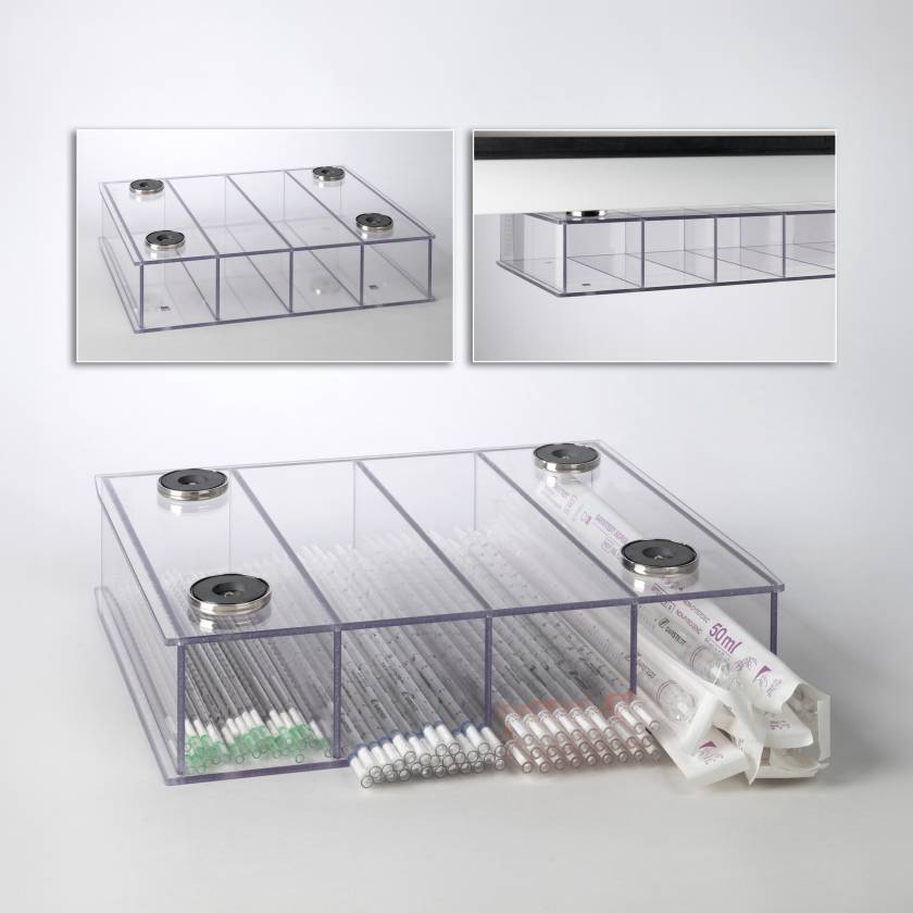 Poltex SRPIPUNDR4-M Under-BSC Mount Serological Pipette Holder, 4 Pocket (Supplies are Not Included)