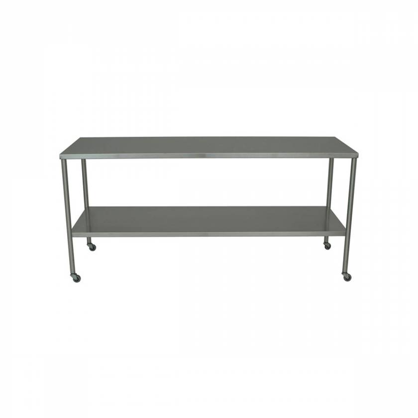 Stainless Steel Instrument Table with Shelf, 24" W x 72" L Model SS8000